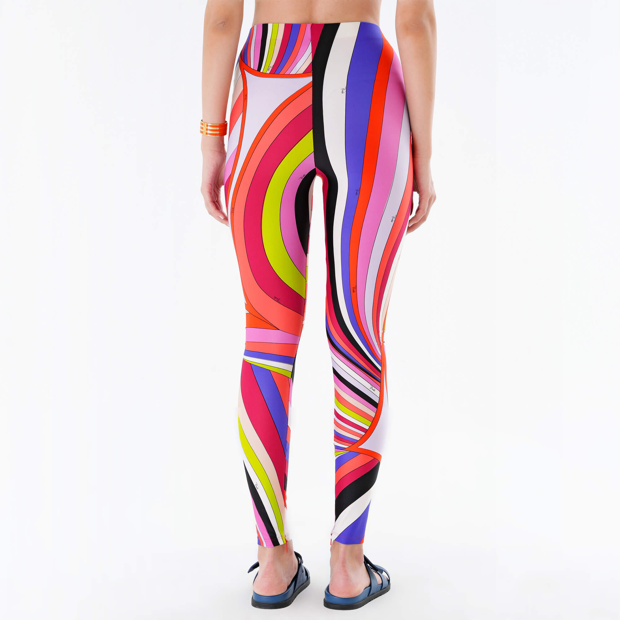 Emilio Pucci - Multicolor Printed High Rise Leggings M